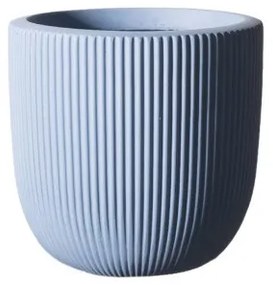 Γλάστρα Πήλινη Στρογγυλή Stripe Μπλε L 37x37x33 εκ. C-6940-8 Supergreens-C-6940-8-Μπλε C-6940-8