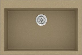 Sanitec Classic 338 (70×50) - Γρανιτένιος νεροχύτης - Metallic CREAM