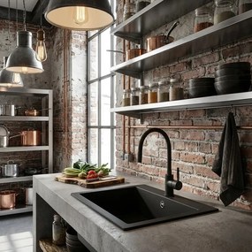 Sanitec Ultra Granite 816 (50x50) - Γρανιτένιος νεροχύτης - Pietra