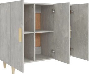 vidaXL Ντουλάπι Γκρι Σκυροδέματος 90x34x80 εκ. Επεξεργασμένο Ξύλο