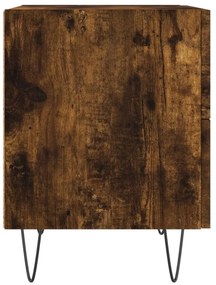 vidaXL Κομοδίνα 2 τεμ. Καπνιστή Δρυς 40 x 35 x 47,5 εκ. Επεξεργ. Ξύλο