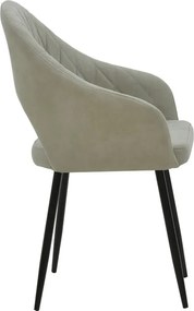 Πολυθρόνα Macie pakoworld ύφασμα antique γκρι-μαύρο 58x50x85εκ