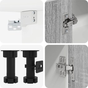 vidaXL Μονάδα κουζίνας LYON 8 pcs Γκρι Sonoma Επεξεργασμένο Ξύλο