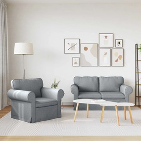 vidaXL Καναπές 2 pcs Ανοιχτό γκρι