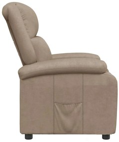 vidaXL Πολυθρόνα Ανακλινόμενη Καπουτσίνο από Συνθετικό Δέρμα