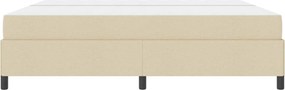 vidaXL Κρεβάτι με ελατήρια με στρώμα Κρεμ 200 x 200 cm ύφασμα