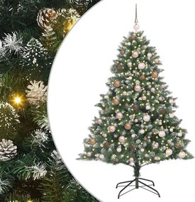 vidaXL Τεχνητό Χριστουγεννιάτικο Δέντρο με 300 LED Πράσινο 180 cm