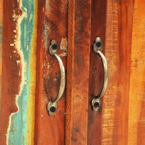Ντουλάπι Vintage με 2 Πόρτες από Μασίφ Ανακυκλωμένο Ξύλο - Καφέ