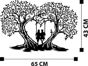 Decorative Metal Wall Accessory Love Black