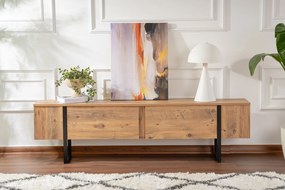 Έπιπλο Τηλεόρασης Atlantic Πεύκο / Μαύρο PESU 180x30x50