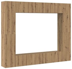 vidaXL Ντουλάπι TV 8 pcs Καφέ 221 x 30 x 180 εκ. Επεξεργασμένο ξύλο