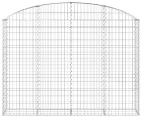 vidaXL Συρματοκιβώτιο Τοξωτό 200x30x140/160εκ. από Γαλβανισμένο Χάλυβα