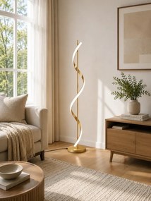 Stewehome Γωνιακός φωτιστικός με led μοντέρνου σχεδιασμού Χρυσό