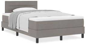 vidaXL Κρεβάτι με Βάση και Στρώμα Ταμπά 120x200 cm Ύφασμα