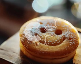 Σετ των 2 Intra Συλλεκτικό Ξύλινο Παζλ Plywood 4mm - Χαμογελαστό μπισκότο με ζάχαρη άχνη Σε Ξύλινο Κουτί - Διαστάσεις: 10x10 cm – 25 κομμάτια