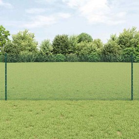 vidaXL Φράχτης με Στήλες. Πράσινο 0.8 x 25 m Ατσάλι