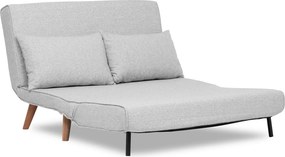 2-Seat Sofa-Bed Folde 2-Seater - Teddy Fabric - Grey Grey