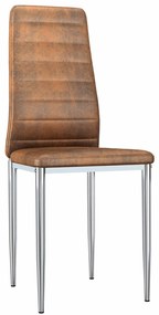 vidaXL Καρέκλες φαγητού 2 pcs Καφέ 41.5 x 48 x 99 εκ