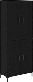 vidaXL Highboard 2 pcs Μαύρη Οξυά 69,5 x 34 x 180 εκ.