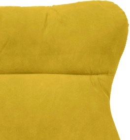 vidaXL Πολυθρόνα Κίτρινο 69 x 74 x 93 εκ. Βελούδο