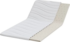vidaXL Στρώμα επικάλυψης Λευκό 90 x 190 cm Υφασμα Πλεκτό