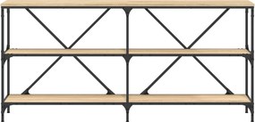 vidaXL Τραπέζι Κονσόλα Sonoma Δρυς 160x30x75 εκ. Επεξ. Ξύλο/Σίδηρος