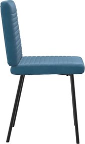 vidaXL Καρέκλες Τραπεζαρίας 2 τεμ. Μπλε Βελούδινες