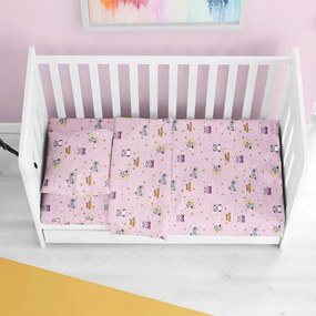 Σεντόνια Βρεφικά Sweet Dreams (Σετ 3τμχ) 550 Pink DimCol Κούνιας 120x160cm 100% Βαμβάκι