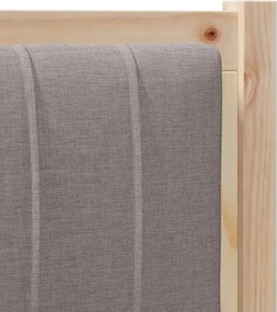 vidaXL Ταπετσαρισμένο κεφαλάρι Καφέ 100 cm Στερεά ξυλεία πεύκου