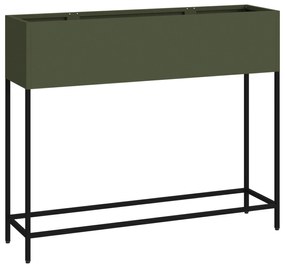 vidaXL Υψωμένος Κήπος 100x26x82 εκ Ελιά Χάλυβας