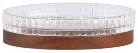 Σαπουνοθήκη LBTAH-BA72021 14x9,5x3cm Clear-Brown Andrea House Ξύλο,Γυαλί