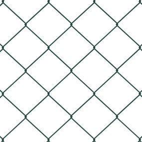 vidaXL Φράκτης από αλυσίδα με τσιμεντένια βάση 10 x 0,8 μ Πράσινο
