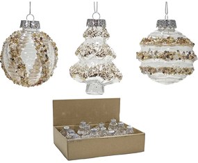 Χριστουγεννιάτικη Μπάλα 80mm Σε 2 Σχέδια