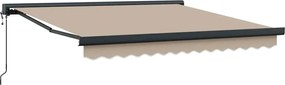vidaXL Αντιανεμικό Μπεζ 300 x 250 εκ Πολυεστέρας και Αλουμίνιο