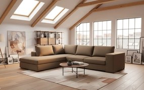 Γωνιακός καναπές Carla-Δεξιά-260φ 200β-Sand