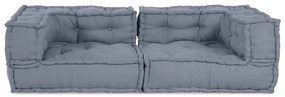 vidaXL Γκρι Modular Pouffe 140x70x36 Ύφασμα