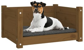 vidaXL Κρεβάτι Σκύλου Μελί 55,5x45,5x28 εκ. από Μασίφ Ξύλο Πεύκου
