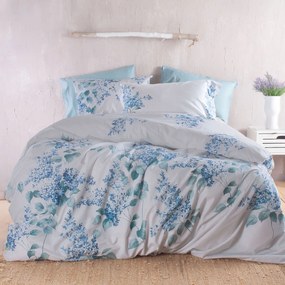 Σεντόνια Υπέρδιπλα (Σετ) Rythmos Symbol Eve Blue Γαλάζιο,Λευκό ΧΩΡΙΣ ΛΑΣΤΙΧΟ 230x270