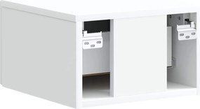vidaXL Τοίχου Κρεμαστό Κομοδίνο Λευκό 34,5 x 33 x 20 εκ.