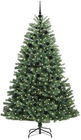 vidaXL Τεχνητό Χριστουγεννιάτικο Δέντρο με Άξονα Πράσινο 210 cm