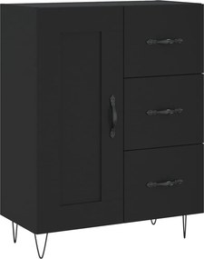 vidaXL Ντουλάπι Μαύρο 69,5x34x180 εκ. από Επεξεργασμένο Ξύλο