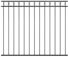 Πάνελ Περίφραξης Μαύρο 1,7 x 1,5 μ. από Ατσάλι - Μαύρο