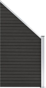 vidaXL Πάνελ Περίφραξης Γκρι 105 x (105-180) εκ. από WPC