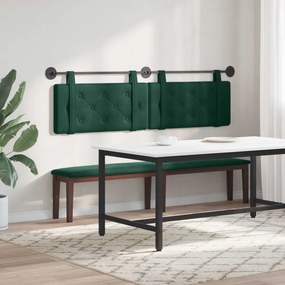 vidaXL Κρεμαστό Κεφαλάρι Σκούρο Πράσινο Βελούδο