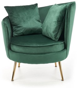 ALMOND leisure chair color: dark green