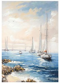 Πίνακας σε Καμβά Sailsy Inart 70x3x100εκ. 70x3x100 εκ.