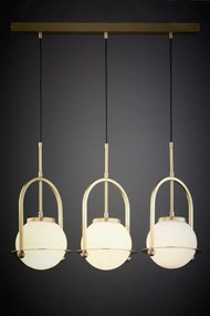 Κρεμαστό Φωτιστικό Rosso 3XE27 Αντικέ Μπρονζέ