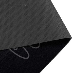 vidaXL Χαλί Κουζίνας Μαύρο 150 x 45 cm 100% Πολυαμίδιο Πλένεται