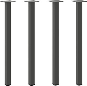 vidaXL Πόδια Κονσόλας 4 τεμ. Ανθρακί 72-74 εκ. Ατσάλι