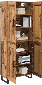 vidaXL Highboard 2 pcs Παλιό ξύλο 69,5 x 34 x 180 εκ.